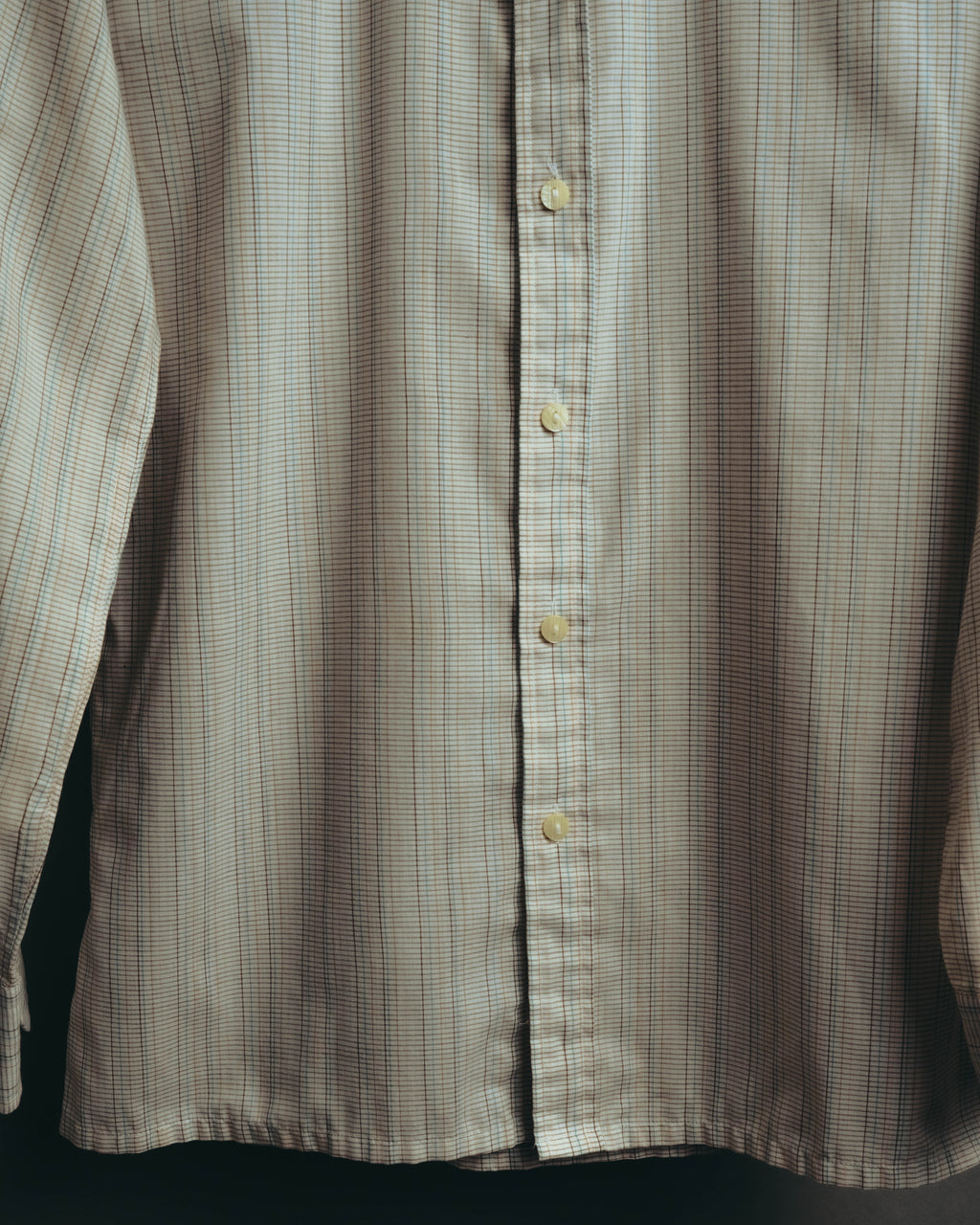 "Yves Saint Laurent" 70's Classic checked dress shirt