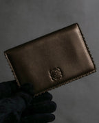 "LOEWE" Logo engraved leather card case