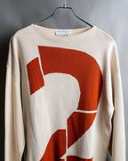 "Salvatore Ferragamo" 2 numbering graphic design intarsia knit