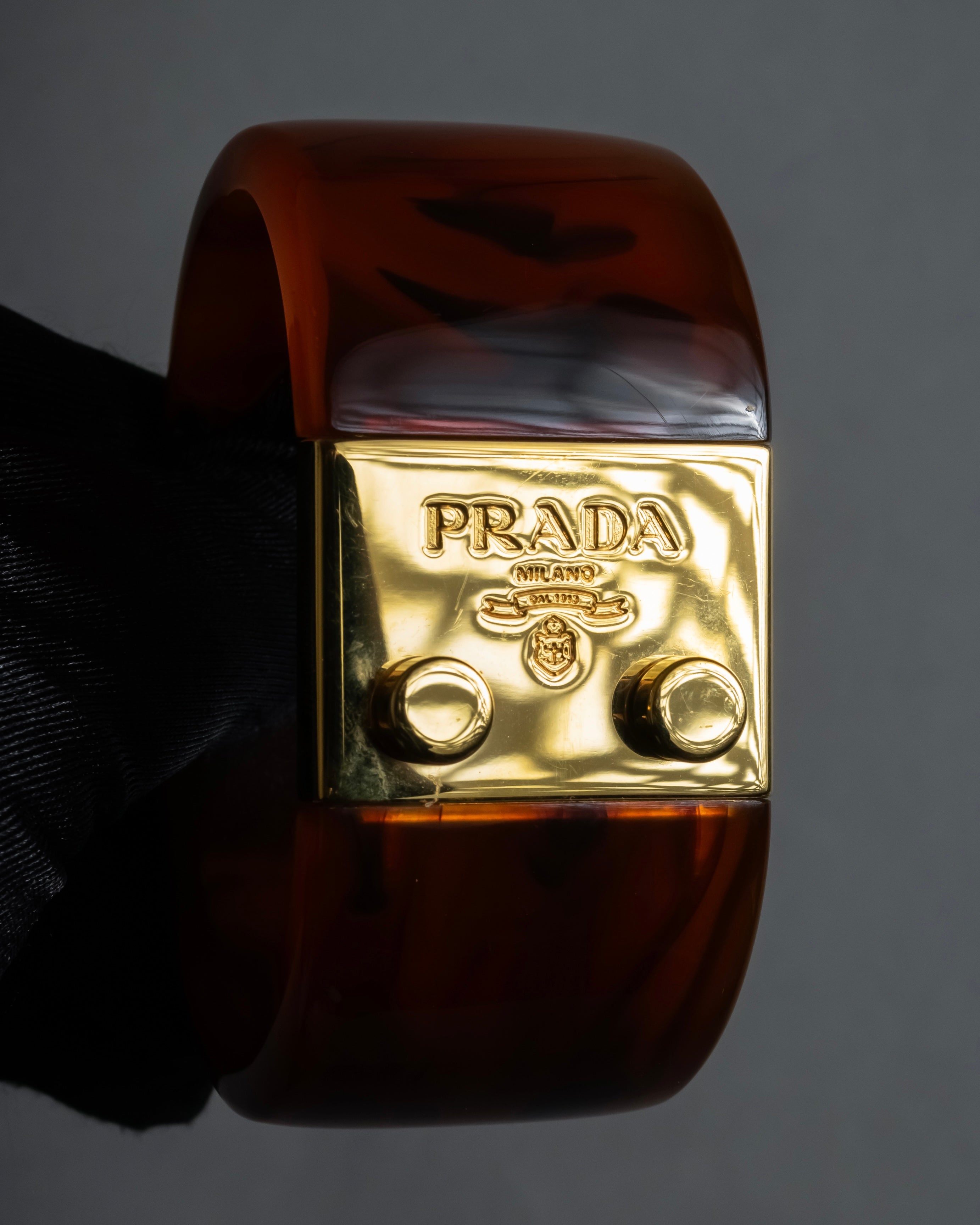 -MOOD Christmas Collections-
"PRADA" Miuccia Prada design tortoiseshell architectural bangle