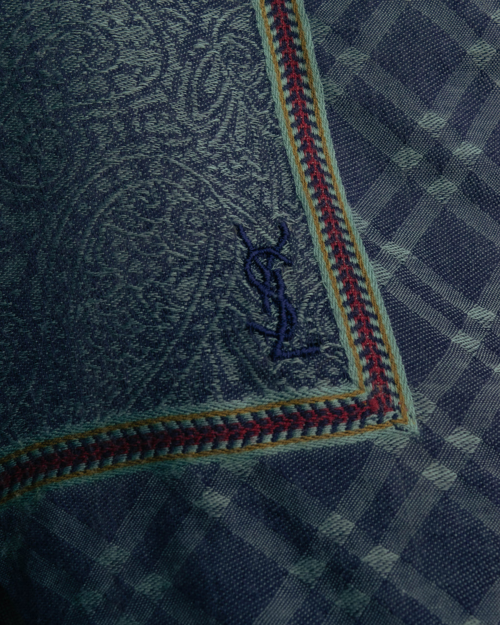"Yves Saint Laurent" Paisley patterned scarf