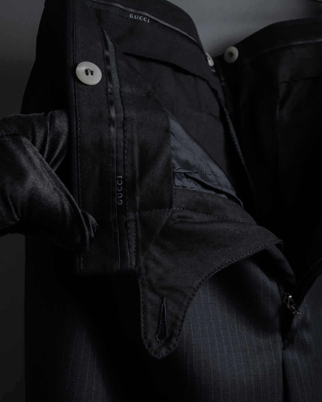 "GUCCI" 90's Elegant suiting pinstripe set up