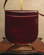 "Yves Saint Laurent" 80's-90's Burgundy embossed leather shoulder bag