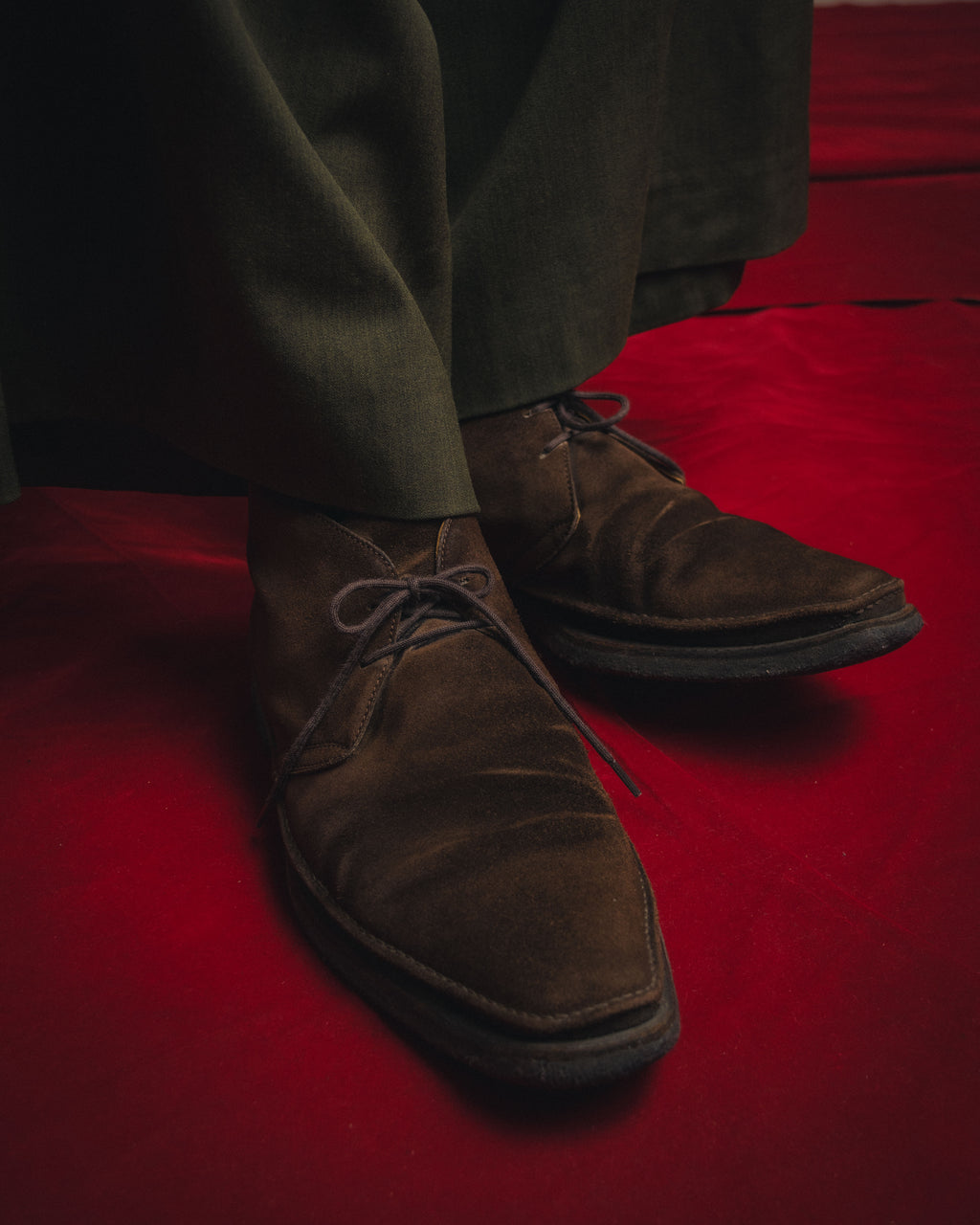 -SPECIAL- “HERMÈS” 1998-2003 Suede square toe chukka boots