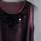 "LANVIN" Sequined bejeweled sleeveless pullover