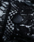 "Dolce &amp; Gabbana" Flower engraved lace design shape fit shirt