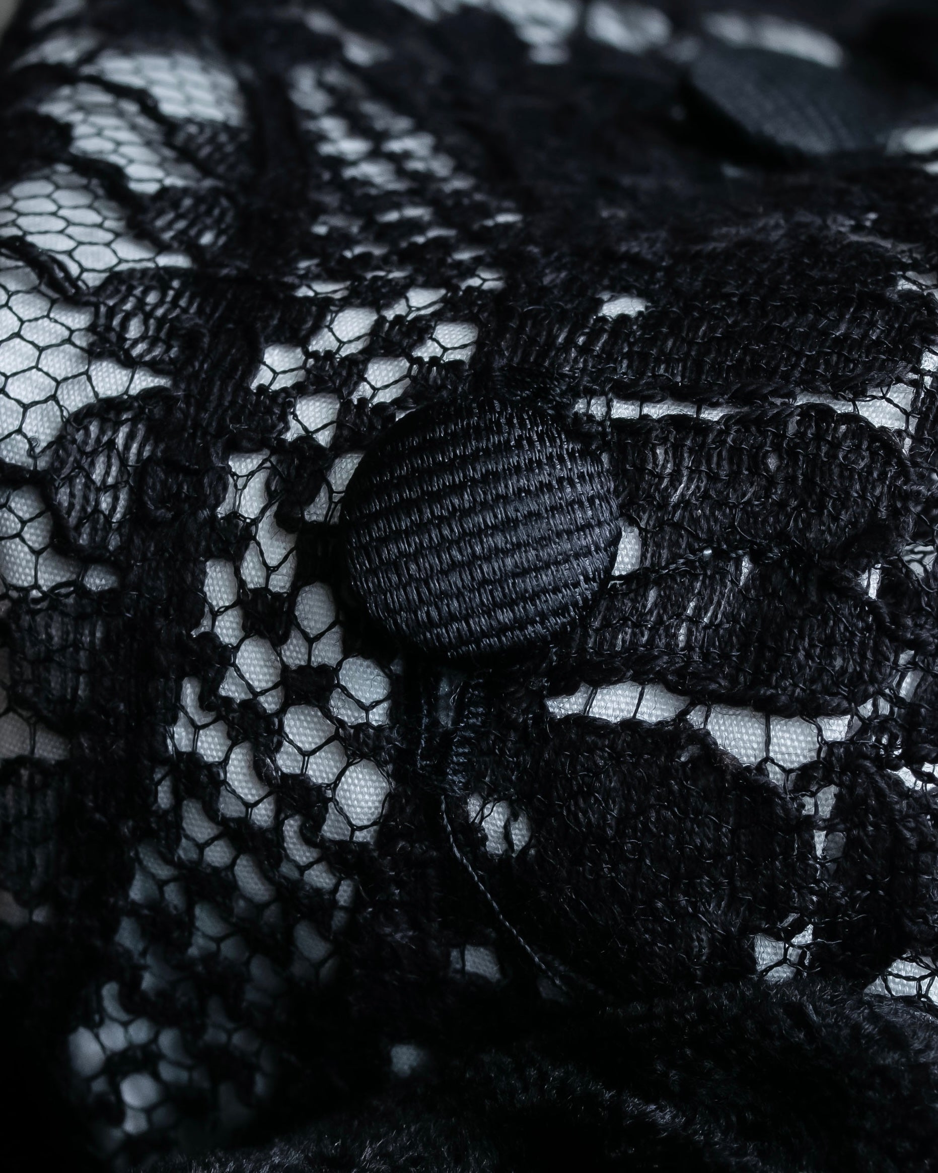 "Dolce &amp; Gabbana" Flower engraved lace design shape fit shirt