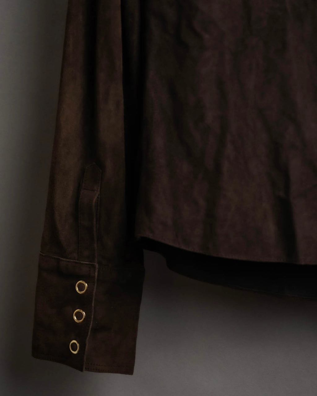 -SPECIAL- “BOTTEGA VENETA” 80’s-90’s Intrecciato suede leather shirt