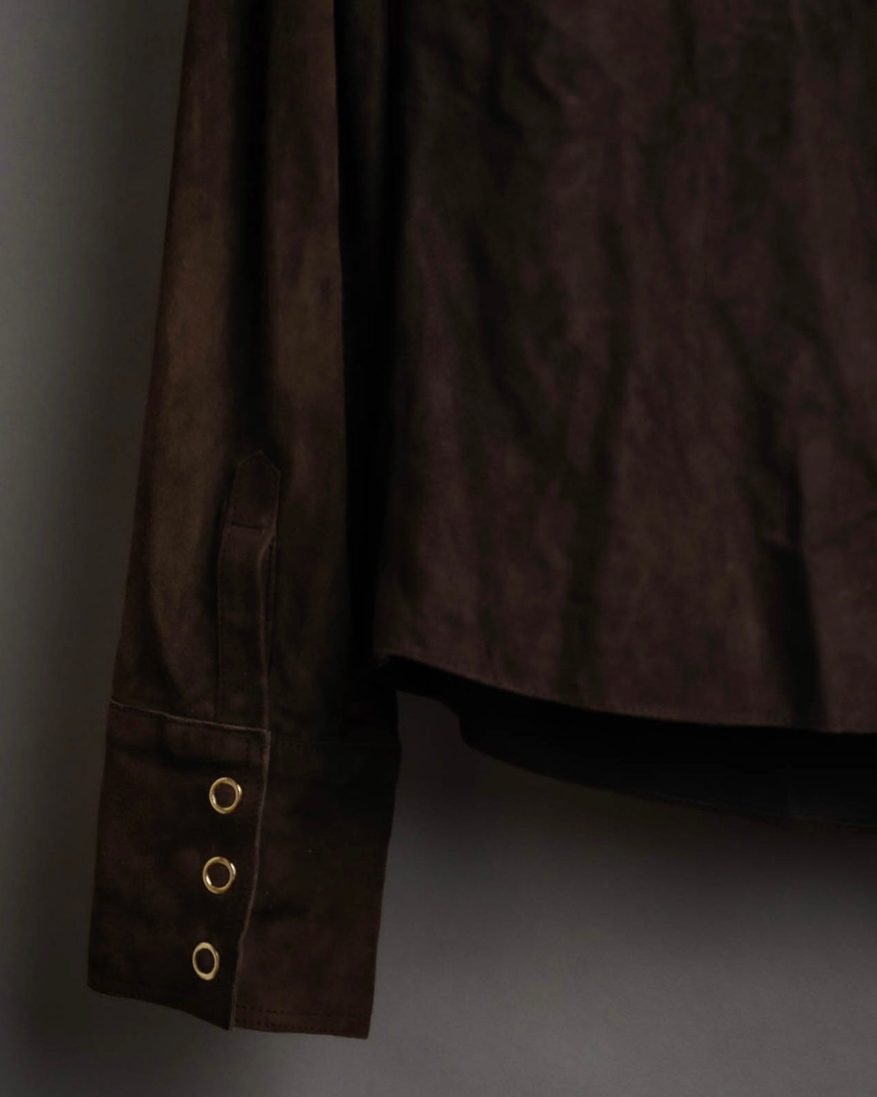 -SPECIAL- “BOTTEGA VENETA” 80’s-90’s Intrecciato suede leather shirt
