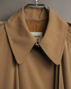 -SPECIAL- “HERMÈS” 90’s-00’s Margiela era draped wool trench coat