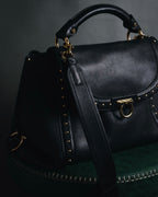 Salvatore Ferragamo Studded Gancini Top Handle Bag