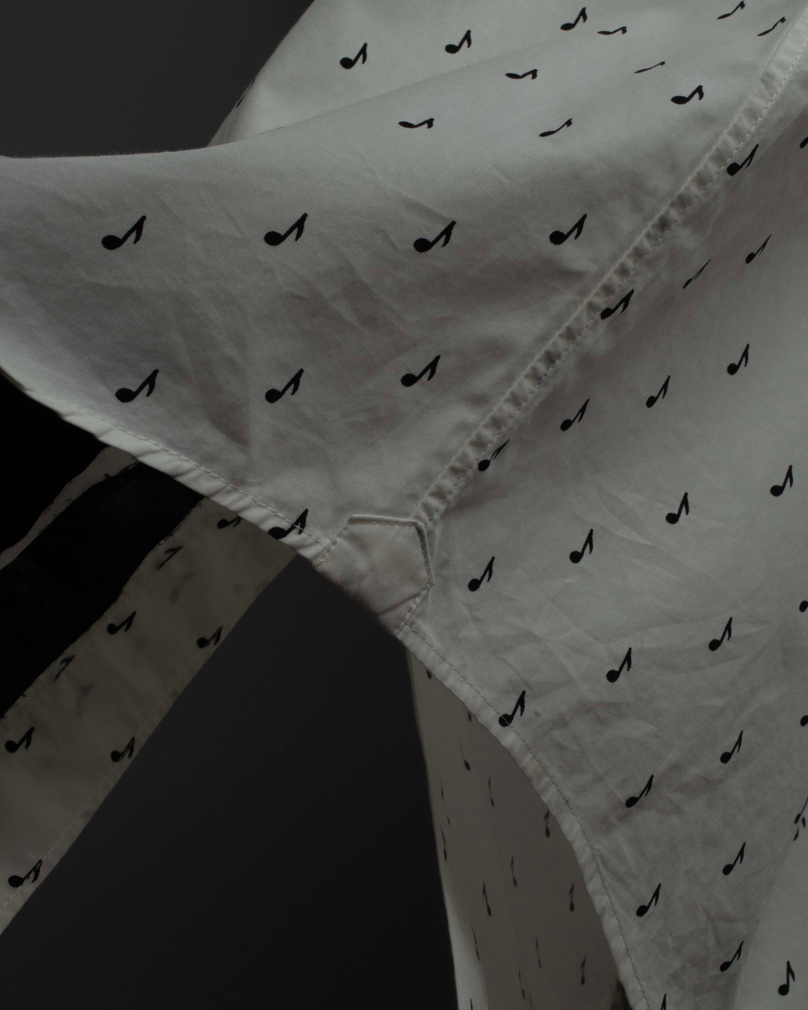 "CELINE" Musical note motif cotton shirt