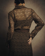 -SPECIAL- “VALENTINO ROMA” 1998-2008 Lace belted sheer coat dress