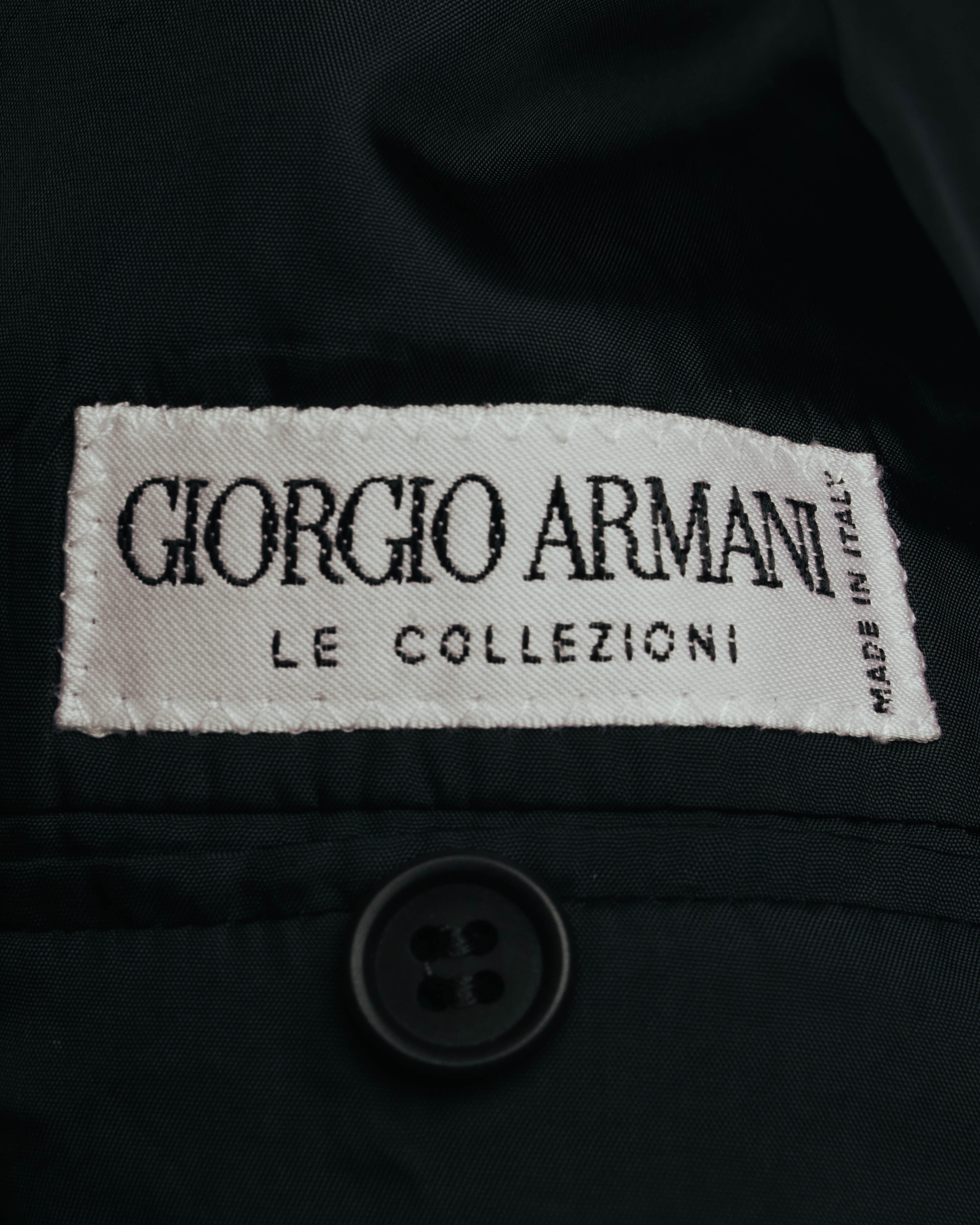 "Giorgio Armani Le Collezioni" 80's-90's Soft tailored double breasted wool blazer