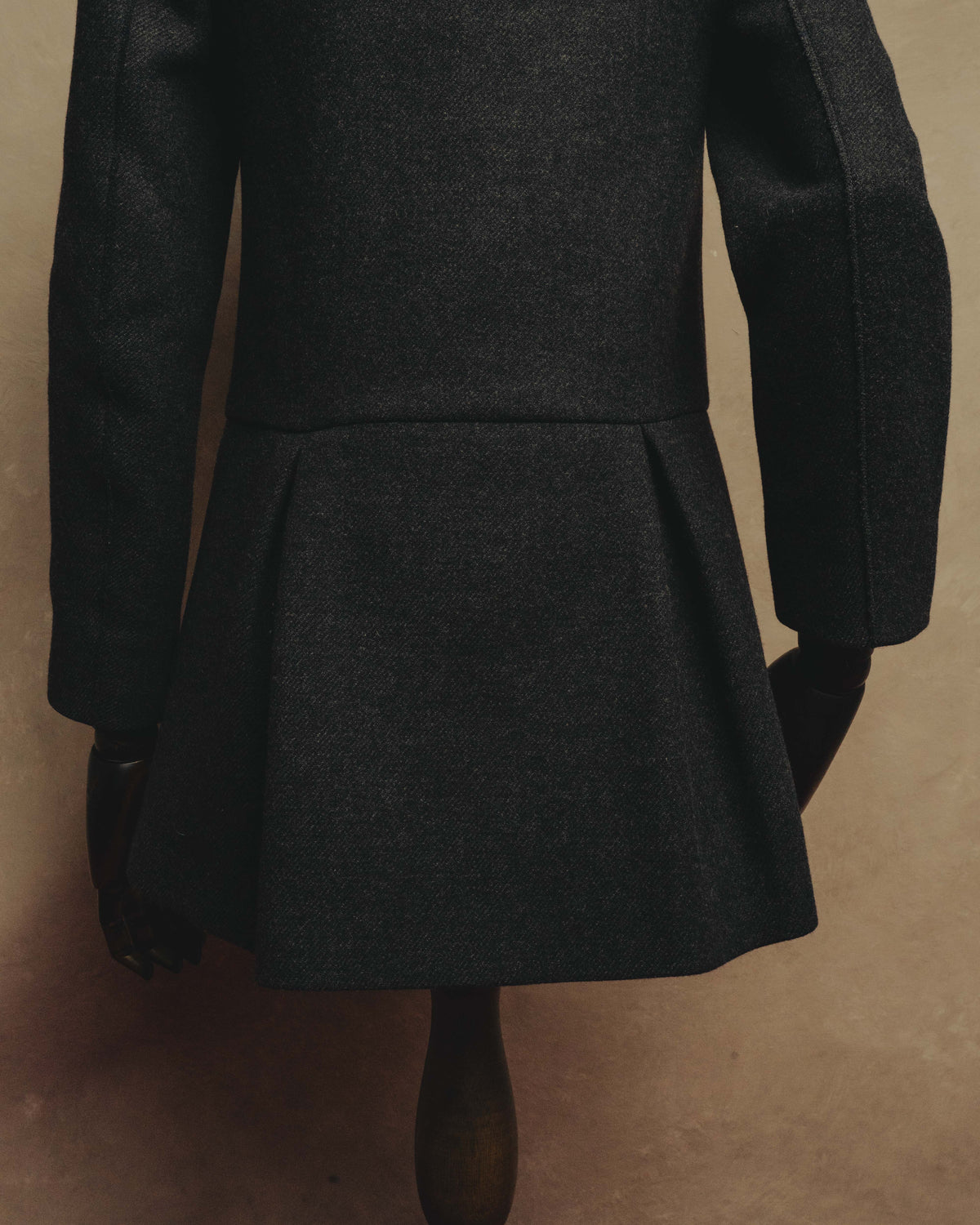 “miu miu” 00’s-10’s Wool angora leather buckle coat