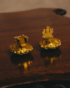 "Yves Saint Laurent" 80's-90's Emerald green clip-on earrings