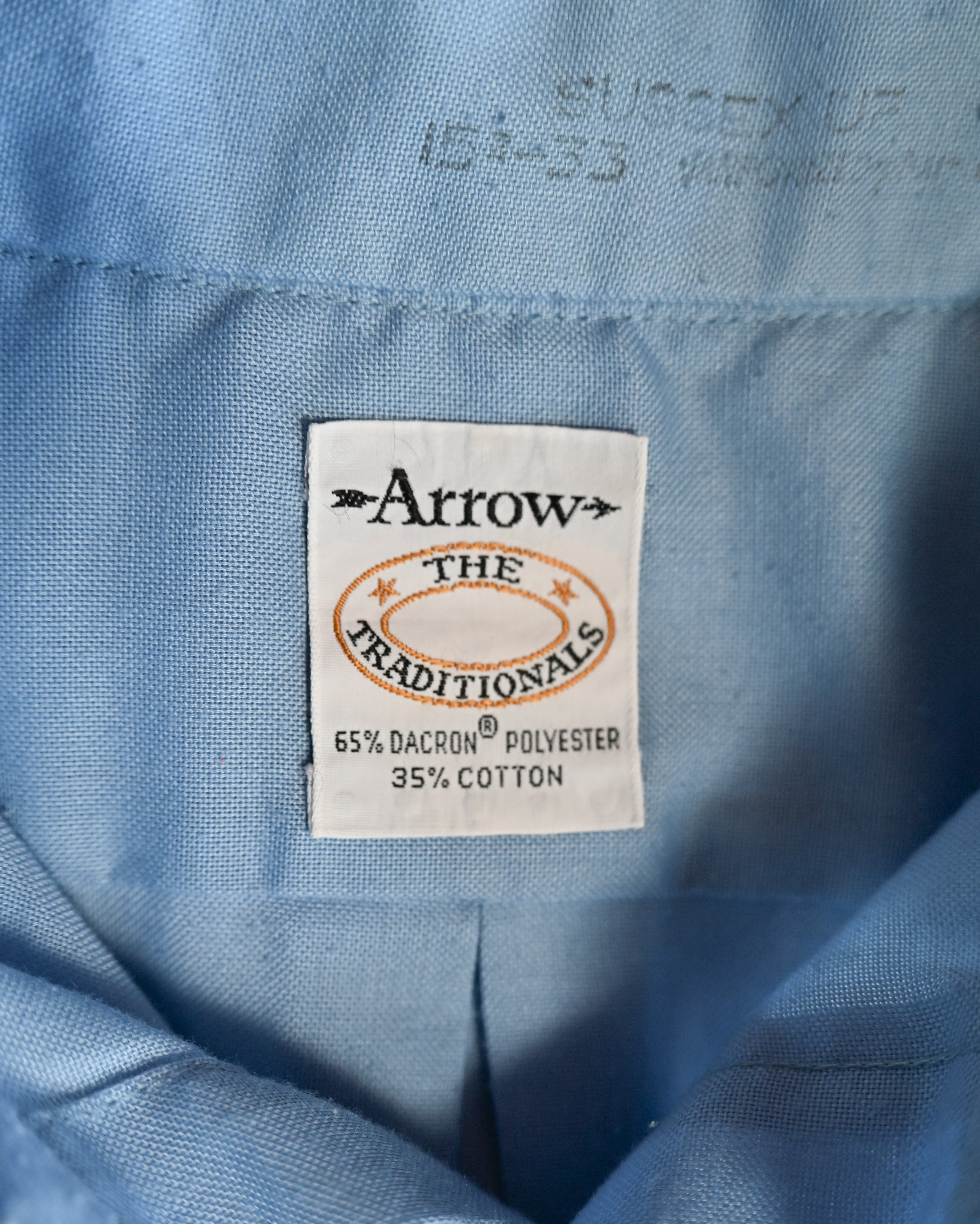 VINTAGE/ Button down cotton blue shirt
