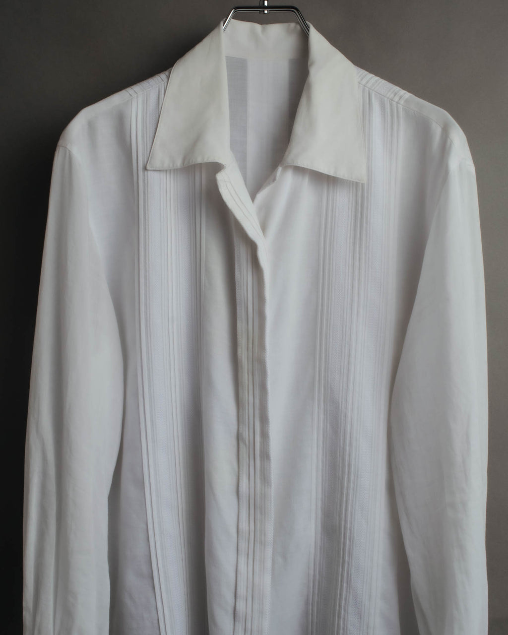 -SPECIAL- “Christian Dior” 90’s-00’s pleated bib dress shirt