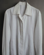 -SPECIAL- “Christian Dior” 90’s-00’s pleated bib dress shirt