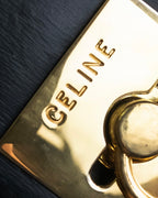 "CELINE" Ringlock design leather hand bag