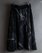 "Alviero Martini" Brushed marble pattern flared skirt
