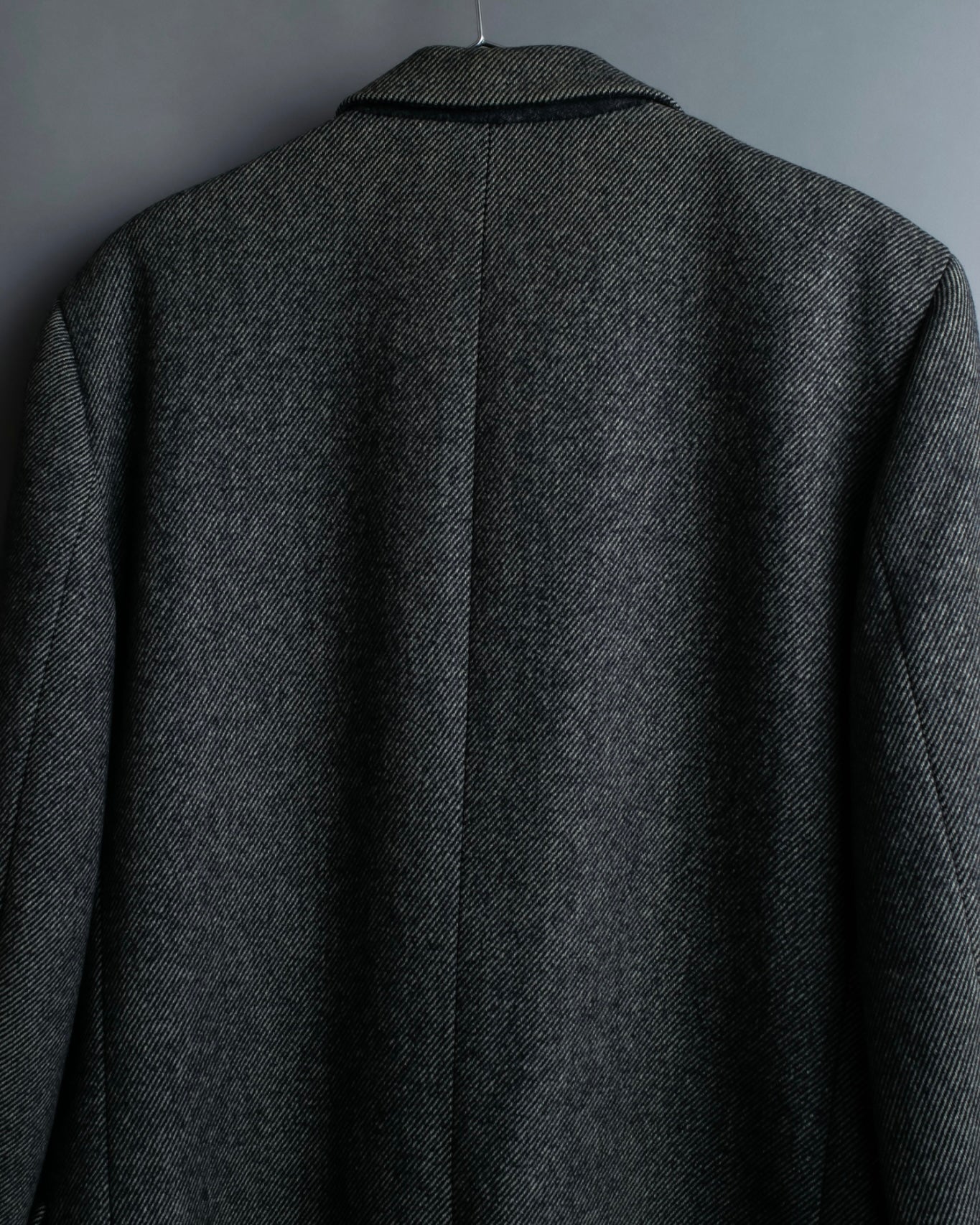 "Burberrys" diagonal striped pure new wool long coat