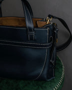 "LOEWE" Gate top handle 2way leather bag