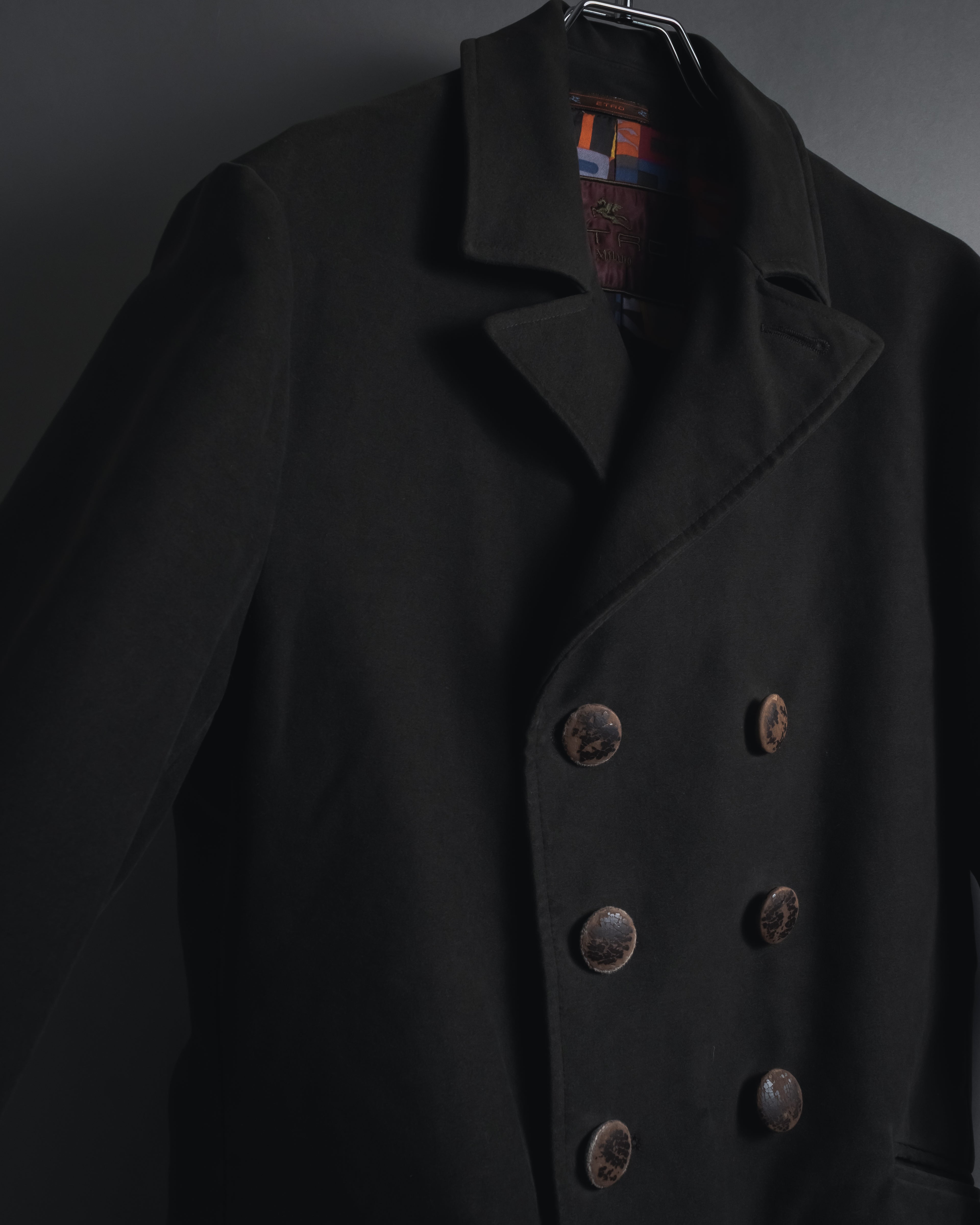 "ETRO" 08AW graphic-lined double-breasted coat