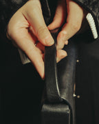 -SPECIAL- "JIL SANDER" 90's-00's Sculptural metal plate leather top handle handbag