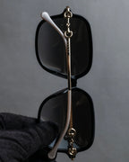 "GUCCI" Horsebit motif temple design big square frame sunglasses