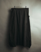 “Y’s” 2014 AW Asymmetric draped cotton long pants