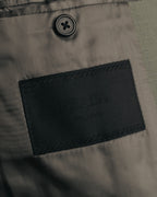 "PRADA" 2012AW Wool-mohair tailored jacket with contrast collar detail