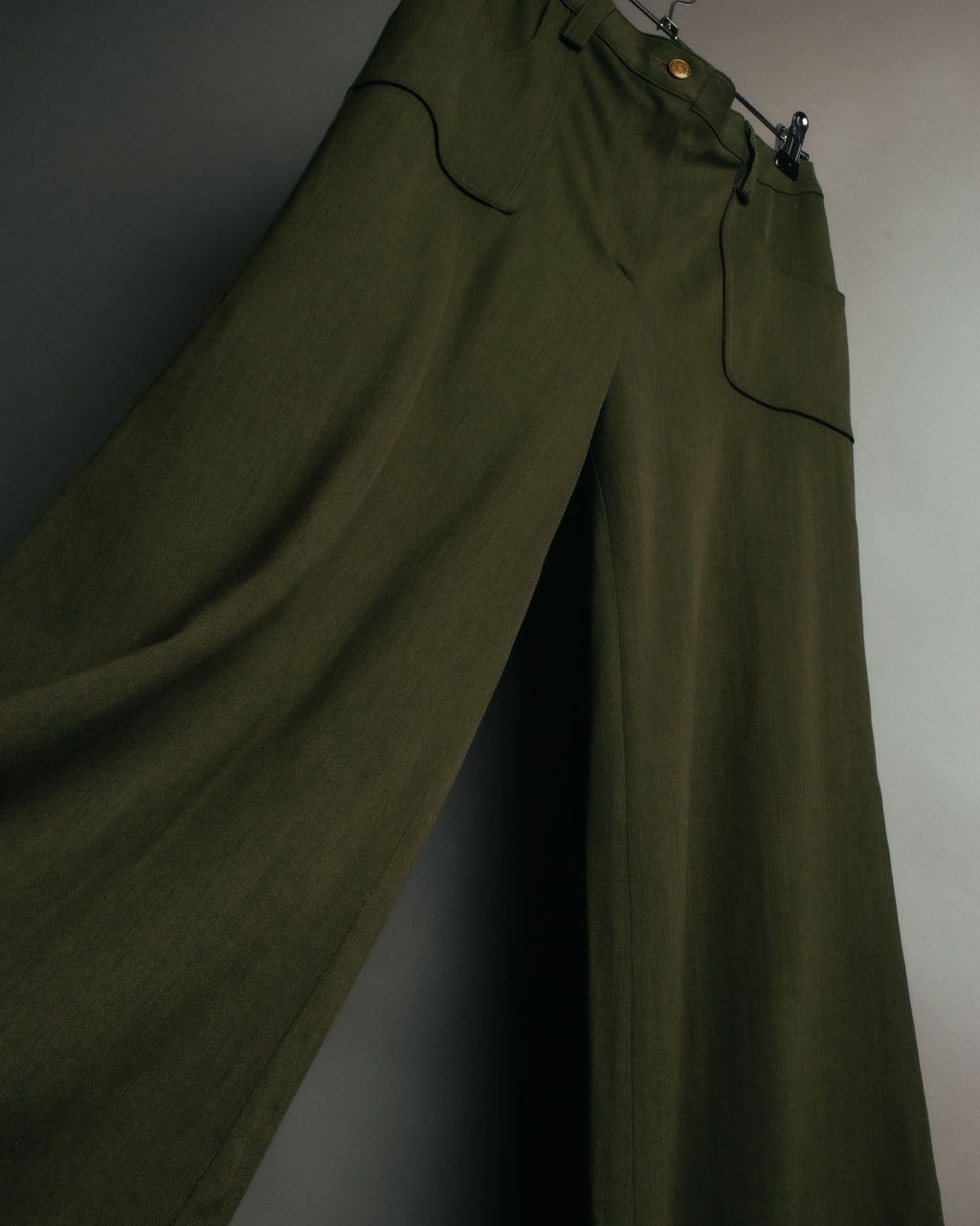 -SPECIAL- “Christian Dior” 2001 Galliano era olive wide safari trousers