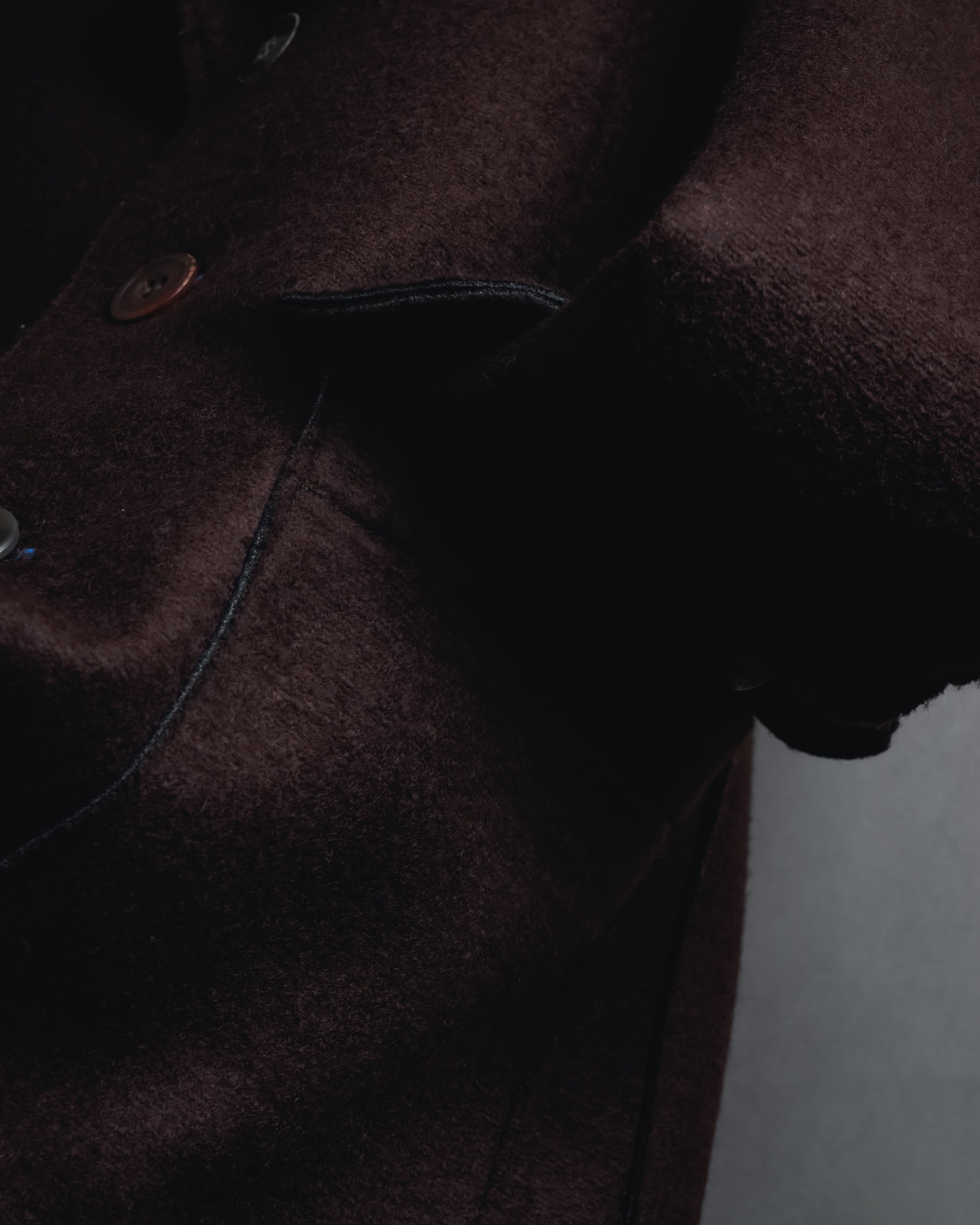 "BOB" Brushed wool single-breasted coat