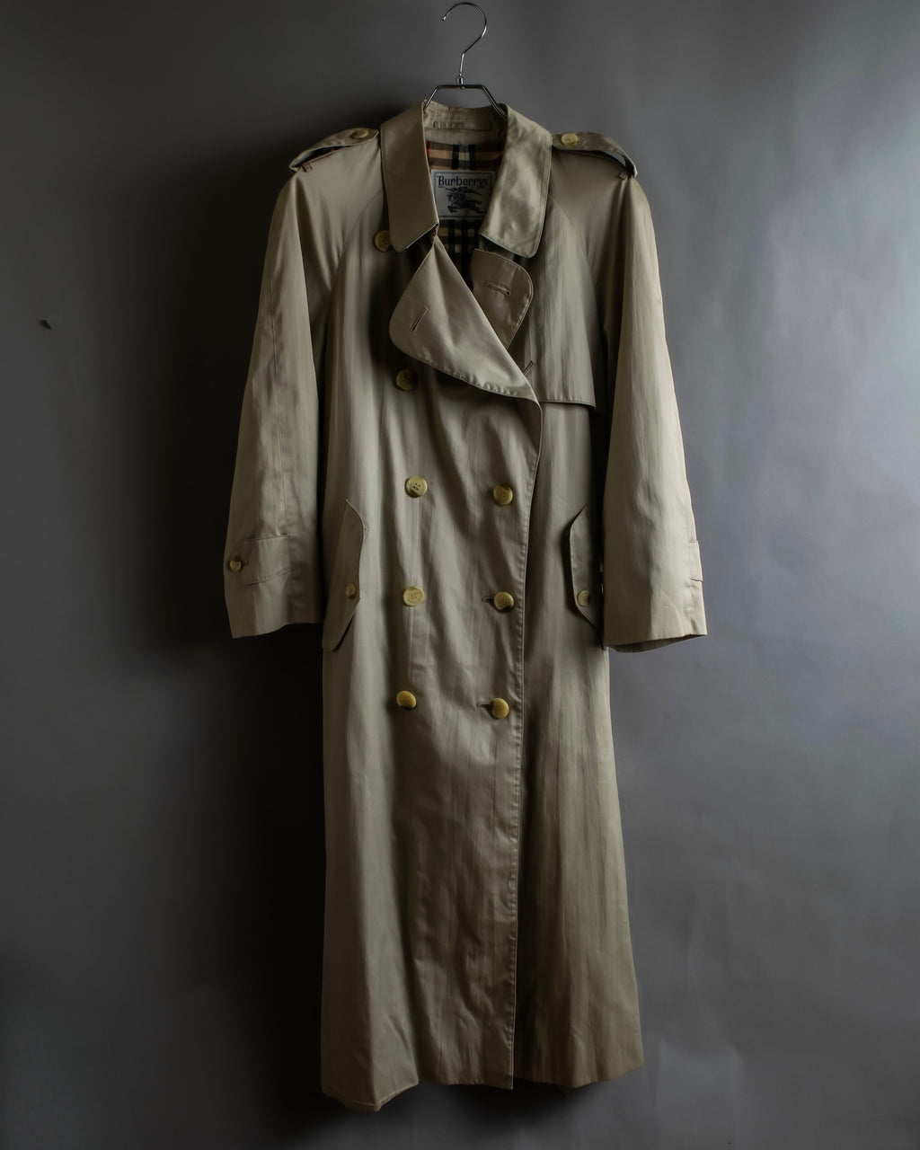 "BURBERRYS" Classic military detail maxi length trench coat