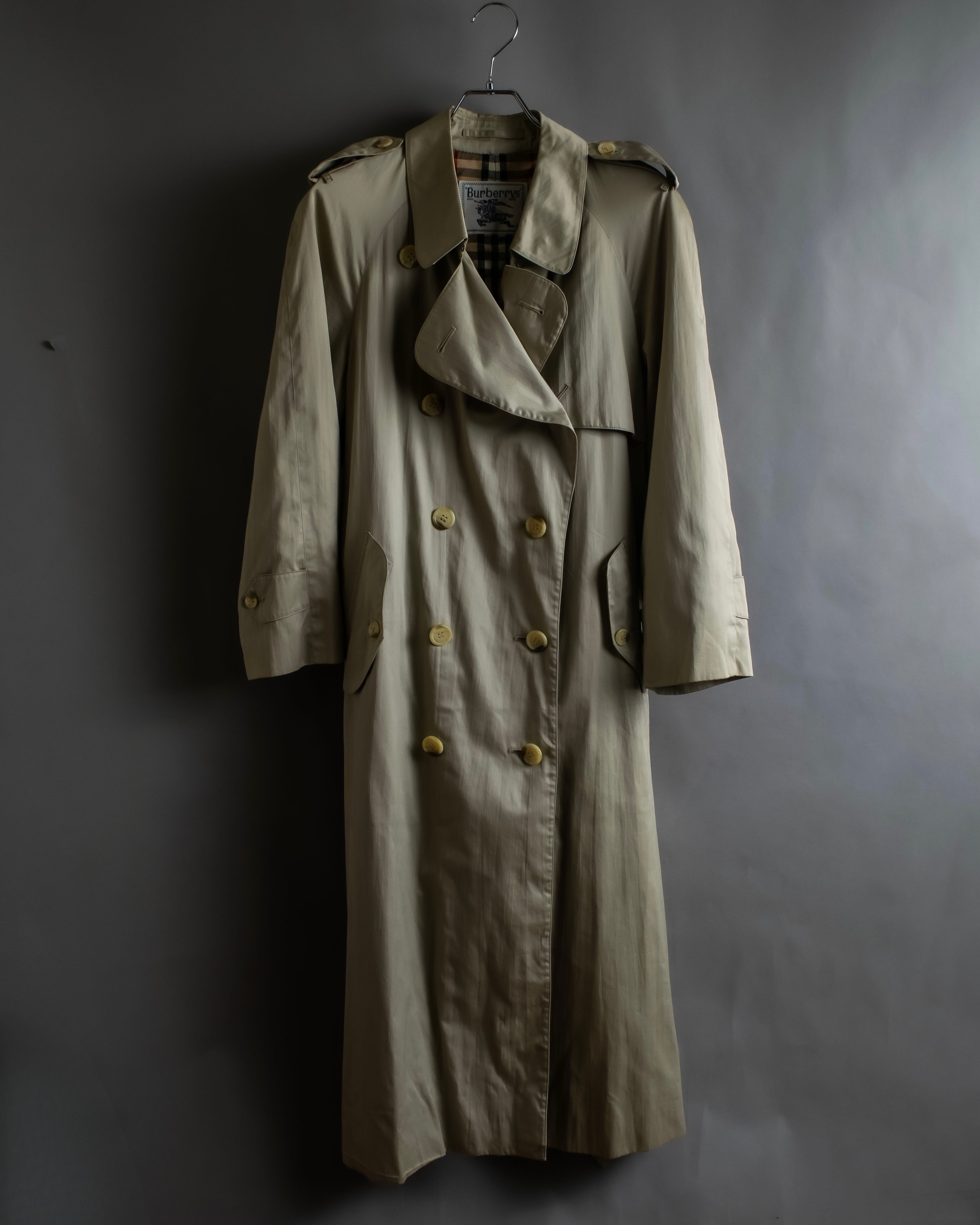"BURBERRYS" Classic military detail maxi length trench coat