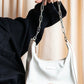 "GUCCI" Silver chain one handle shoulder bag