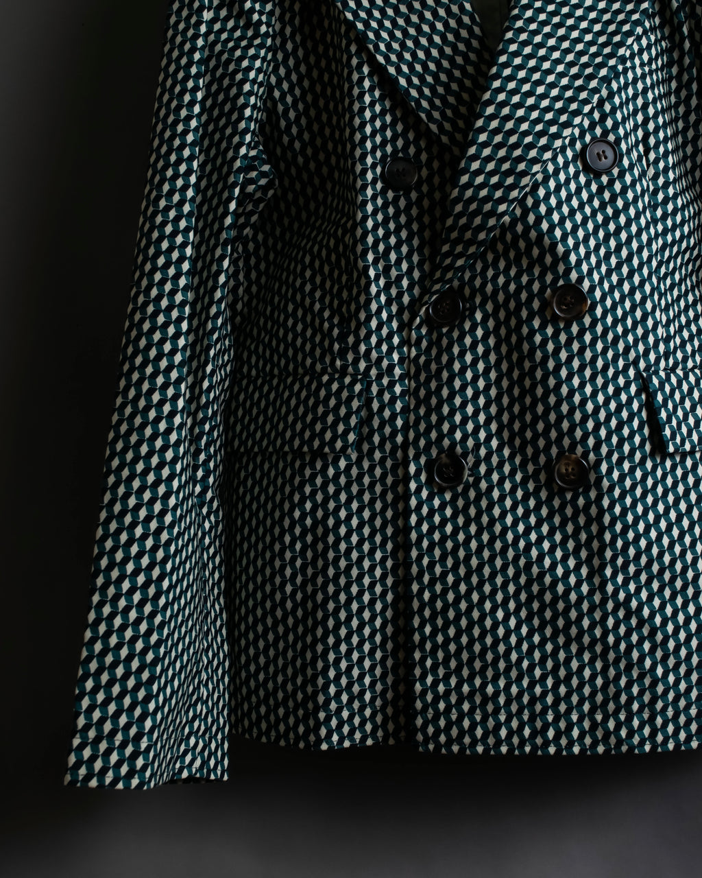 "MARNI" Geometric pattern double-breasted tailored jacket