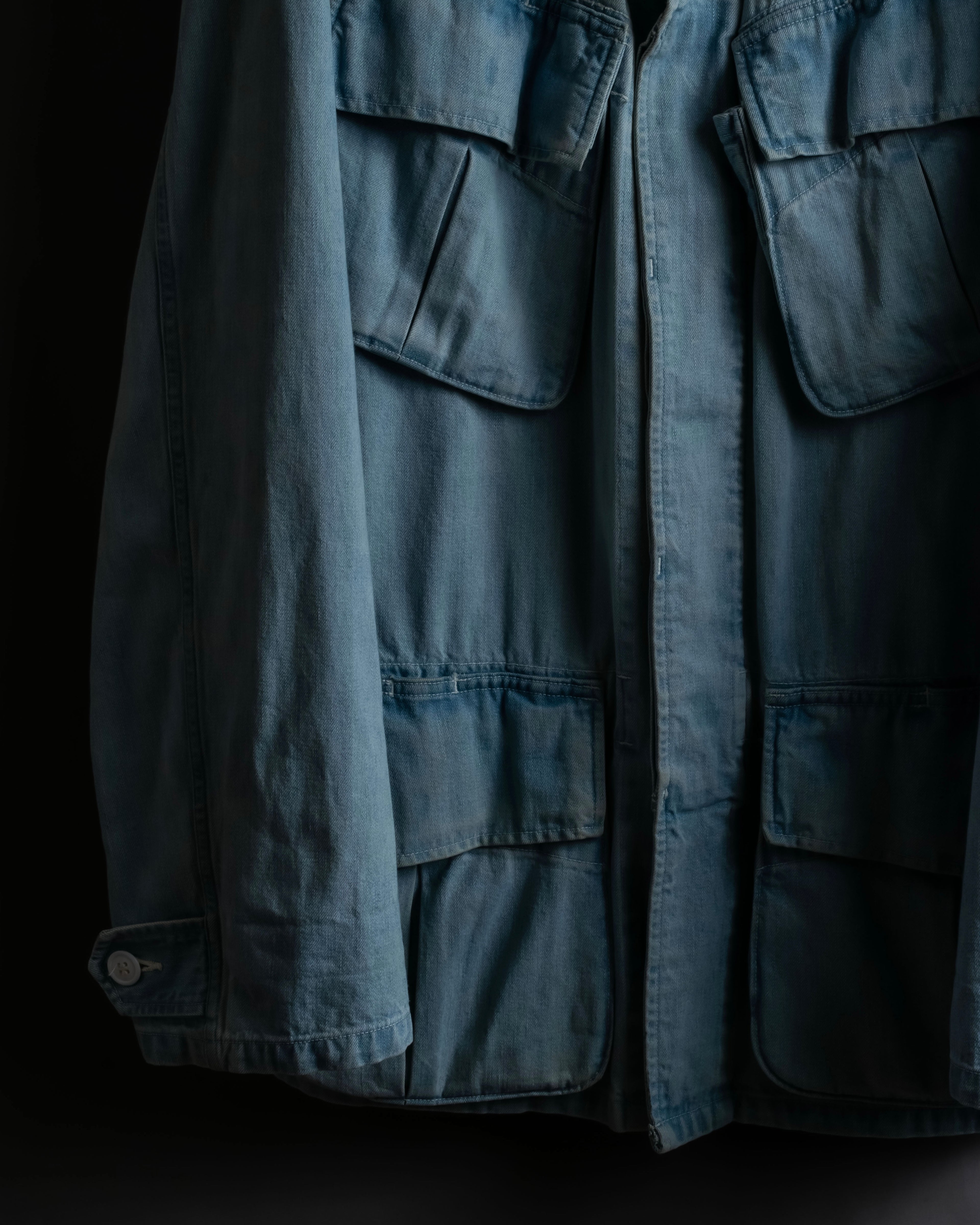 "COMOLI" Flap pocket design oversized denim jacket