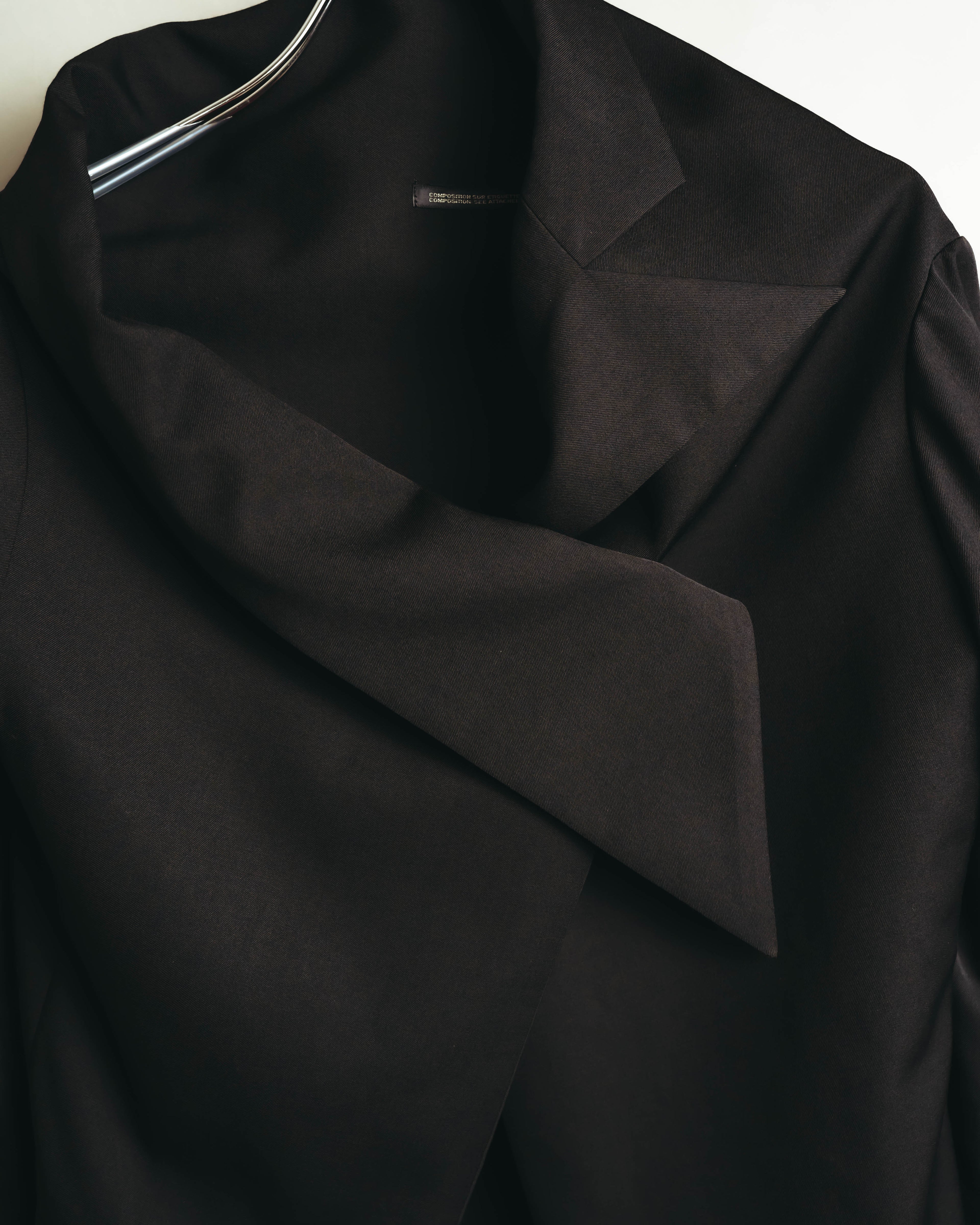 –SPECIAL– "Yohji Yamamoto" 98AW Sculptural asymmetric draped wool jacket