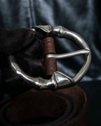 "GUCCI" Horse's foot motif antique style ring belt