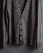 "MAISON MARGIELA" 13AW Patch accented low gauge wool cardigan