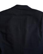 GIORGIO ARMANI/ Curved Lapel Oversized Double Breasted Tailored Jacket Navy