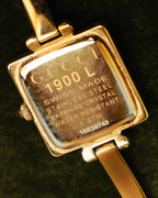 -SPECIAL- “GUCCI” 90’s-00’s 1900L gold tone bangle watch