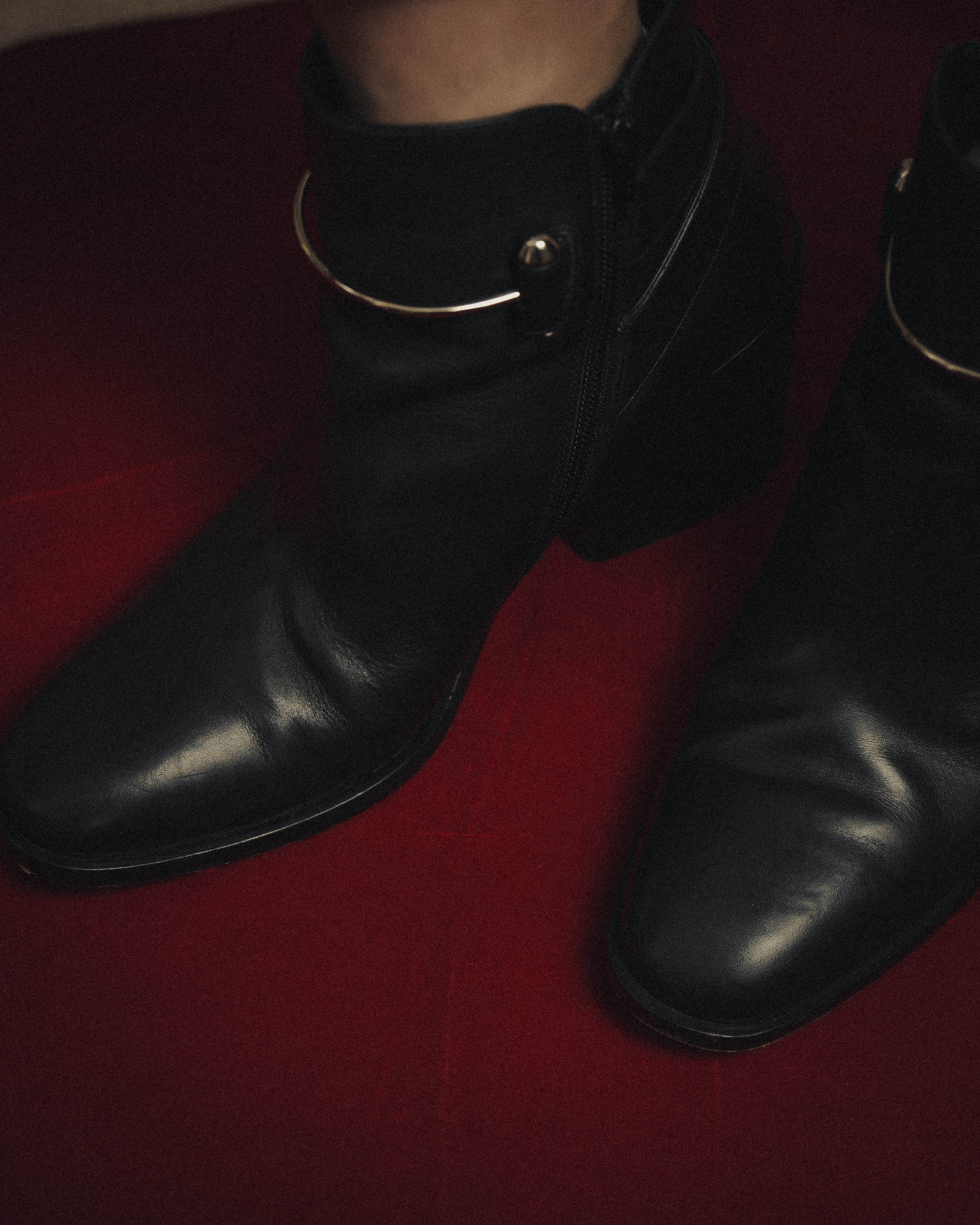-SPECIAL- “BALENCIAGA” 2014-16’s Metal bar leather ankle boots
