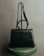 "Salvatore Ferragamo" 90's-00's Classic gancini leather top handle bag
