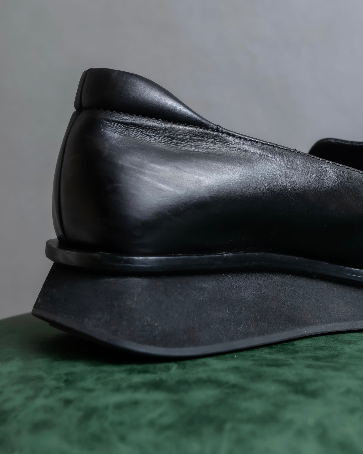 "PRADA" Chunky sole thick sole square toe loafers