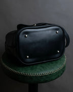 "COMME des GARCONS" Drawcord strings design PVC leather bag