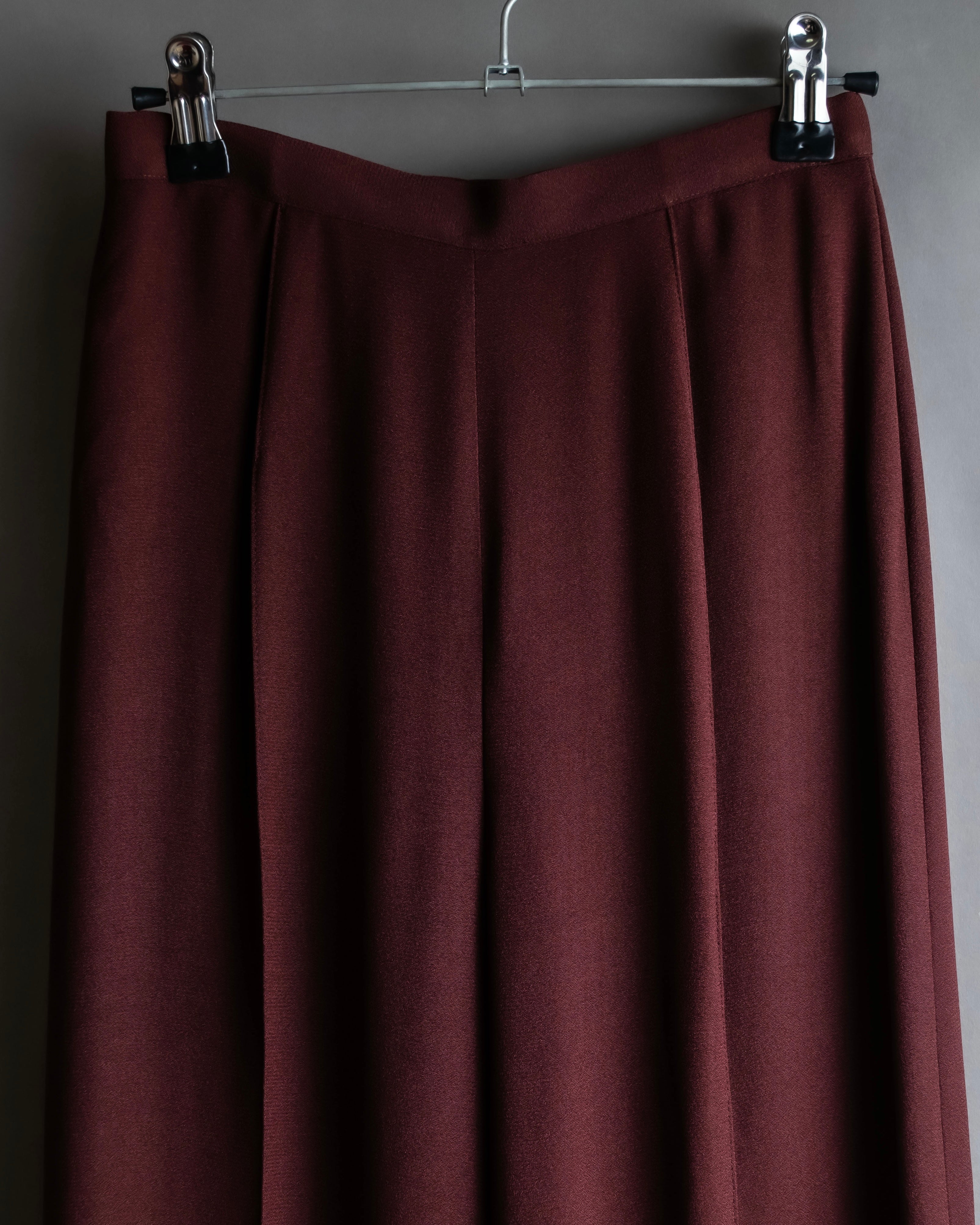 "JEAN PAUL GAULTIER" Beautiful drape burgundy wide slacks