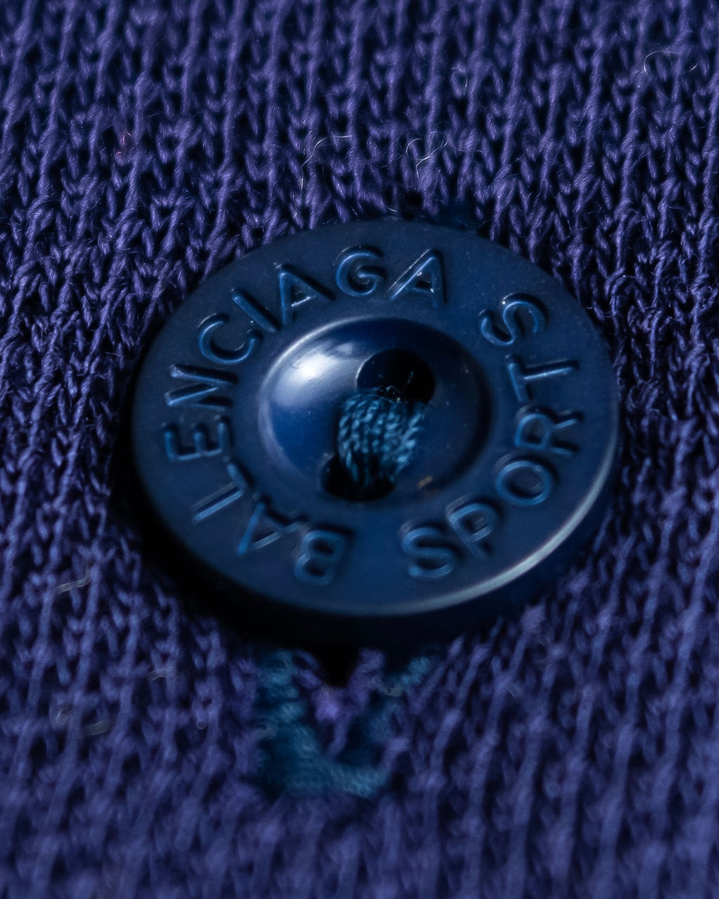 "Balenciaga Sports" Pink & yellow collar long sleeve polo shirt